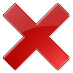 Иконка запрещающего знака в виде красного крестика