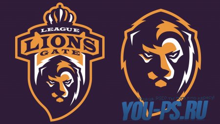 Качественный PSD логотип LION GATE - Лев
